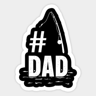 #1 Dad Fisherman Gift For Him Sticker